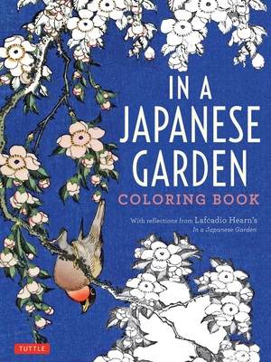 In japanese garden coloring book