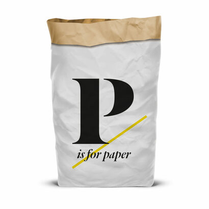 Vreća za reciliranje papira p is for paper