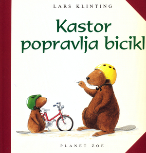 Kastor popravlja bicikl (1)