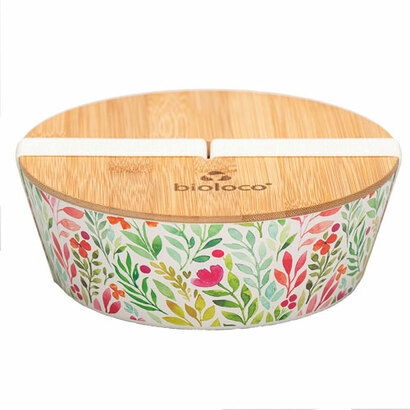 Ovalna deluxe bamboo kutija za ručak akvarel