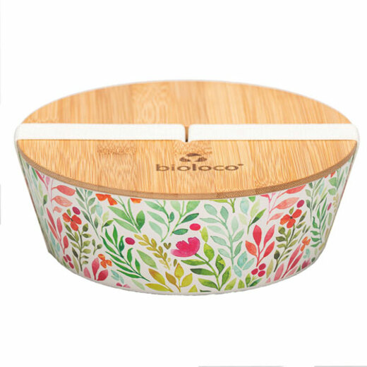 Ovalna deluxe bamboo kutija za ručak akvarel