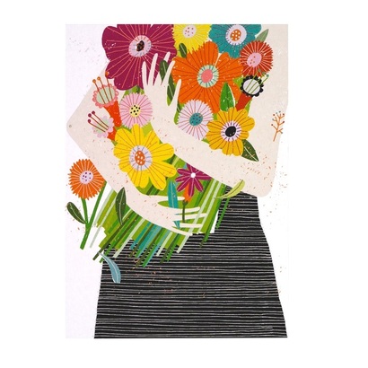 Razglednica bouquet in arms