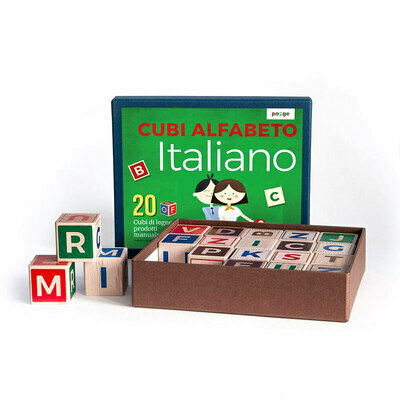 Drvene kocke talijanska slovarica