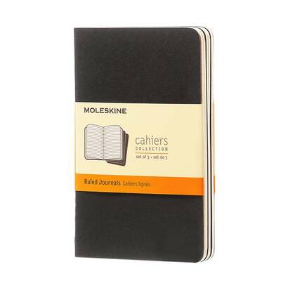 Bilježnica cahier s crtama crna set od 3