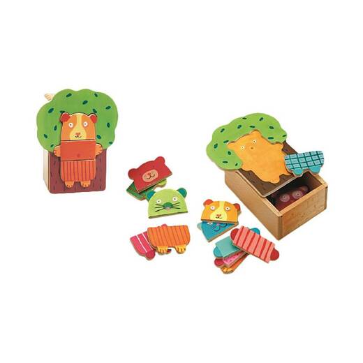 Set drvenih puzzli životinje 1