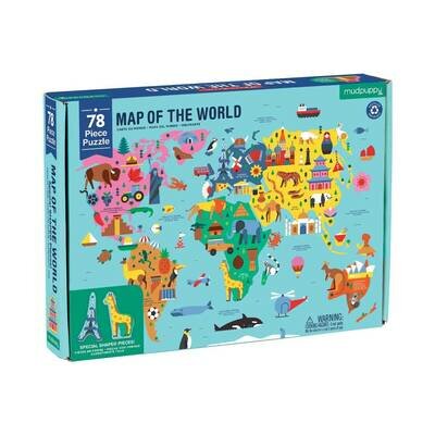 Puzzle karta svijeta
