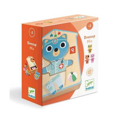 Set drvenih puzzli oblačenje