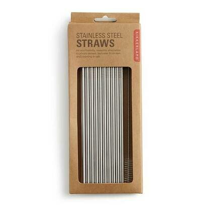 Kikkerland stainless steel straws