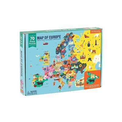 Puzzle karta europe 70 kom
