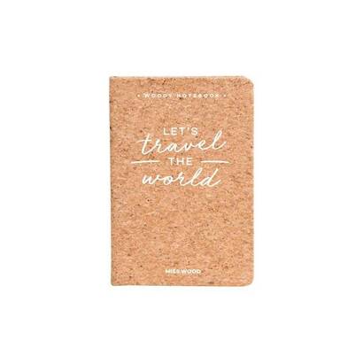 A6 miss wood bilježnica lets travel the world