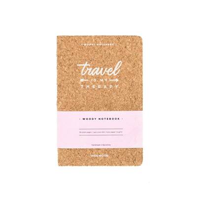 A5 miss wood bilježnica travel is my therapy