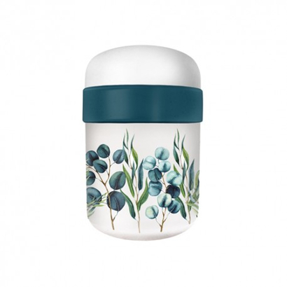 Okrugla posuda za užinu eucalyptus 500+200 ml