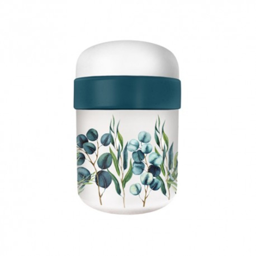 Okrugla posuda za užinu eucalyptus 500+200 ml