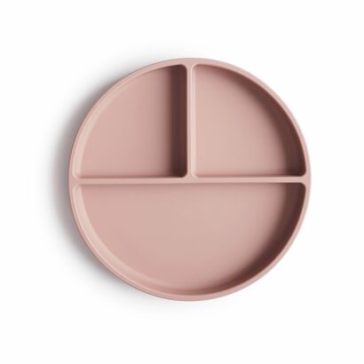 Mushie silikonski tanjur soft lilac