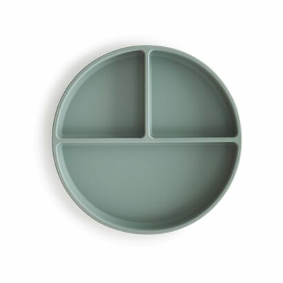 Mushie silikonski tanjur cambridge blue