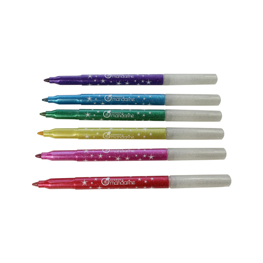 Avenue mandarine set od 6 glitter flomastera 2