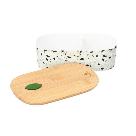 Ovalna posuda za užinu bioloco natural terrazzo 1