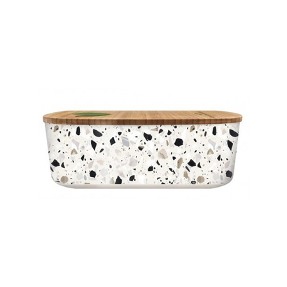 Ovalna posuda za užinu bioloco natural terrazzo