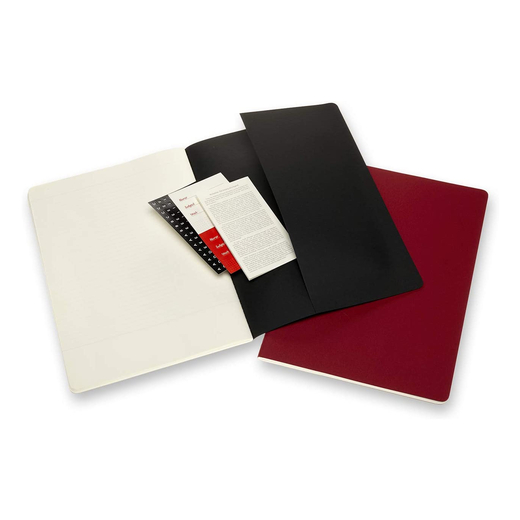 Moleskine bilježnica cahier crte crna bordo 2 kom 2