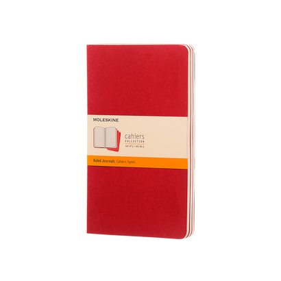 Moleskine bilježnica cahier crte crvena 3 kom