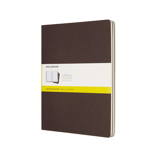 Moleskine bilježnica cahier kocke smeđa 3 kom