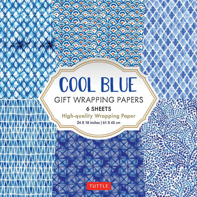 Gift wrapping papers cool blue