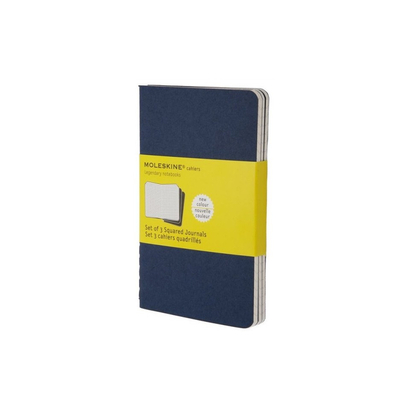Moleskine bilježnica cahier kvadratići plava 3 kom
