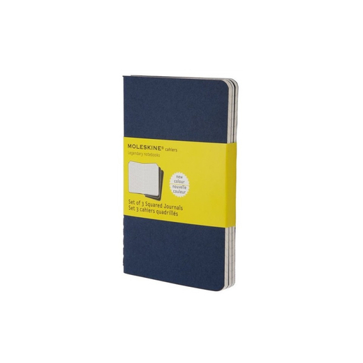 Moleskine bilježnica cahier kvadratići plava 3 kom