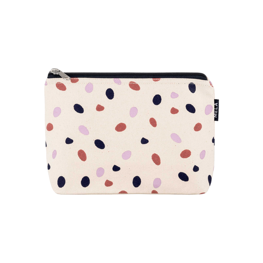 Melawear kozmetička torbica greige colorful print