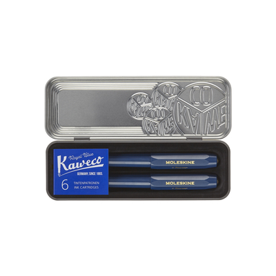 Moleskine x kaweco set kemijska + nalivpero plavi