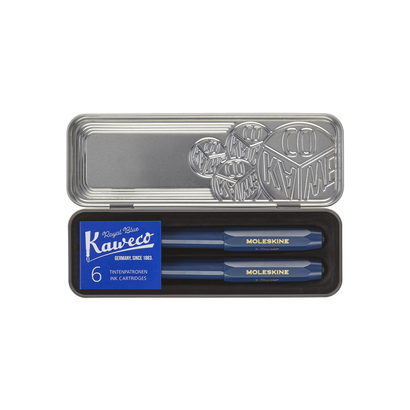 Moleskine x kaweco set kemijska + nalivpero plavi