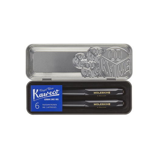 Moleskine x kaweco set kemijska + nalivpero crni