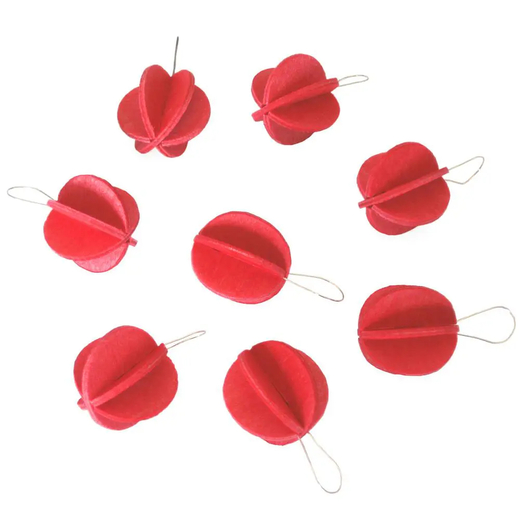 Lovi mini kuglice crvene 1,7cm 8 kom