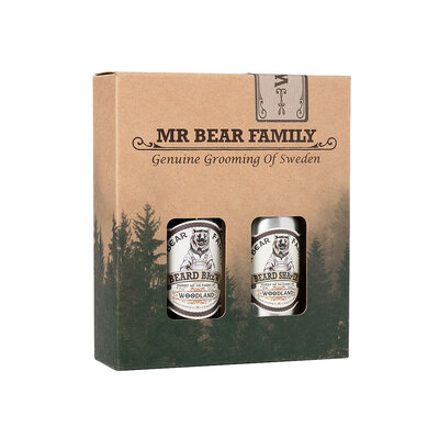 Mr bear family set ulje za bradu losion za oblikovanje brade woodland