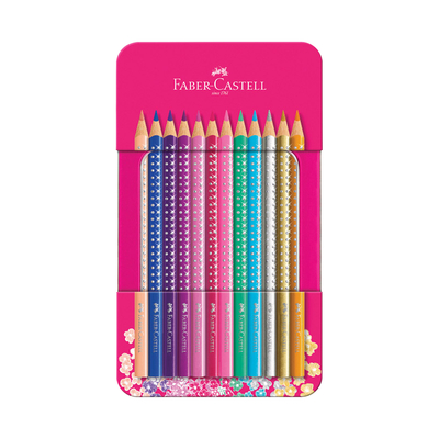 Faber castell bojice u metalnoj kutiji sparkle (12 kom)