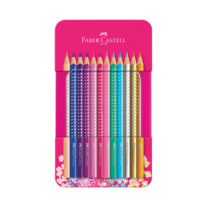 Faber castell bojice u metalnoj kutiji sparkle (12 kom)