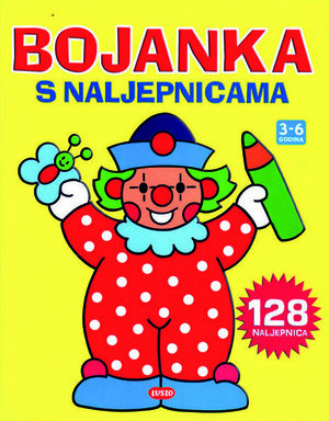 Bojanka s naljepnicama klaun