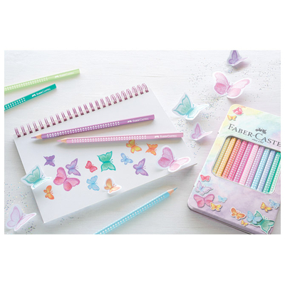 Faber castell bojice u metalnoj kutiji sparkle pastel (12 kom) 2