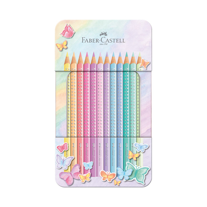 Faber castell bojice u metalnoj kutiji sparkle pastel (12 kom)