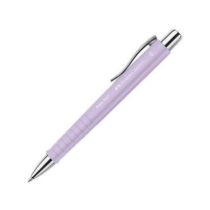 Faber castell kemijska olovka gumirana poly ball xb lila