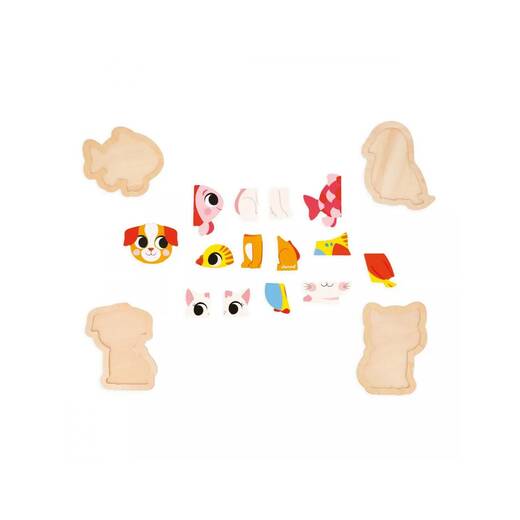 Janod drvene puzzle kućni ljubimci 3