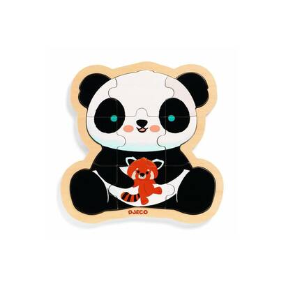 Djeco drvene puzzle panda 2