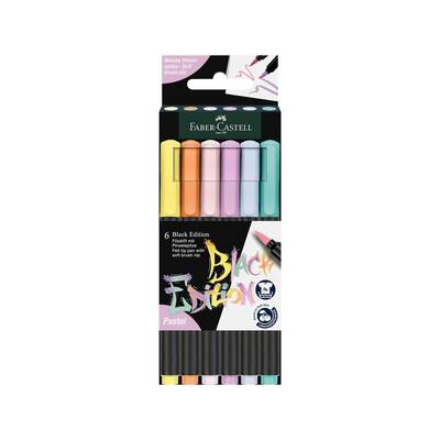 Faber castell flomasteri brushpen black edition pastel