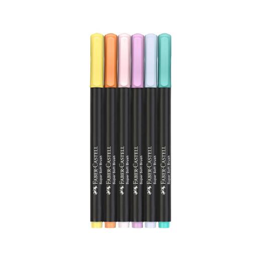 Faber castell flomasteri brushpen black edition pastel 2