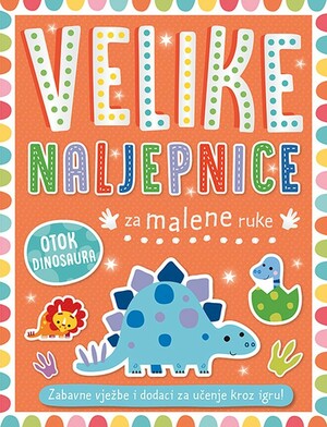 Velike naljepnice za male ruke otok dinosaura vježbenica