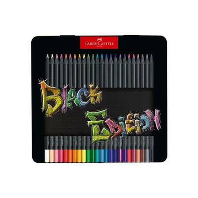 Faber castell drvene bojice u metalnoj kutiji black edition