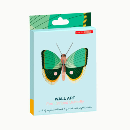 Zidni dekor peacock fern striped butterfly mali 2