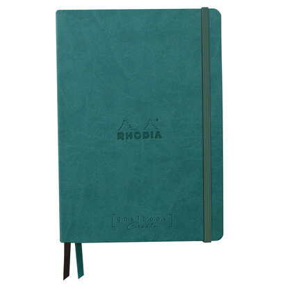 Rhodia goalbook dnevnik a5 crrni listovi peacock