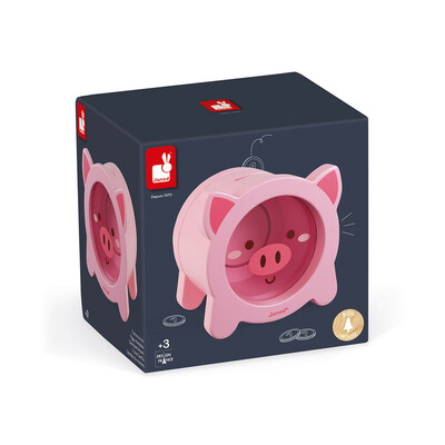 Janod drvena kasica piggy 3