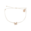 Pura vida narukvica rose gold charm butterfly vanilla